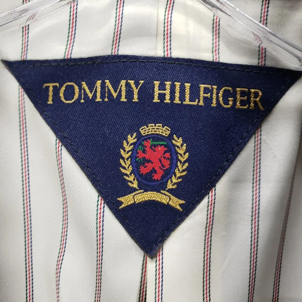 Tommy Hilfiger Vintage Brown Birds Eye Sportscoat Blazer Jacket Size 43R